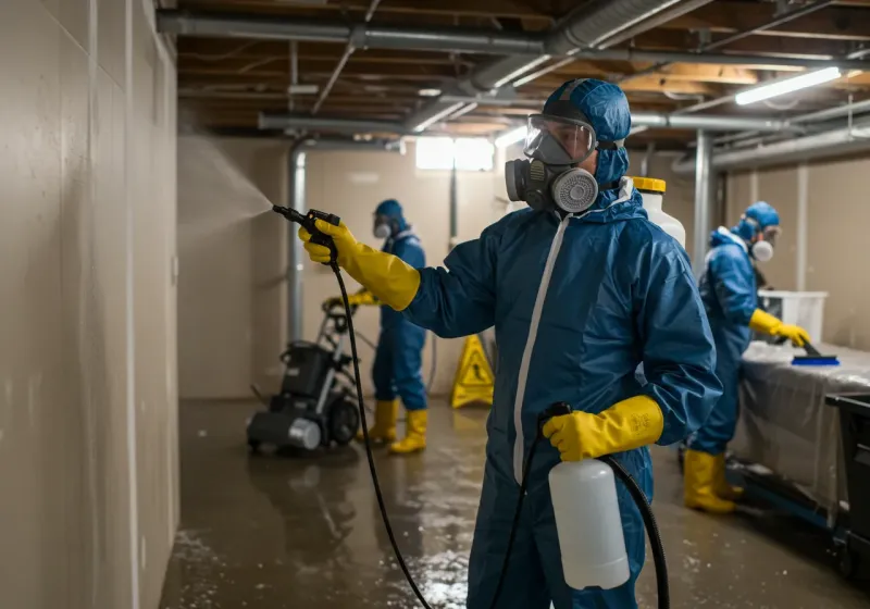 Basement Sanitization and Antimicrobial Treatment process in Hawthorne, FL